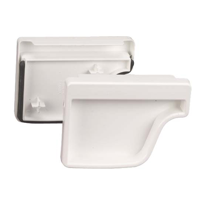 Traditional Vinyl Gutter End Cap Set Rona