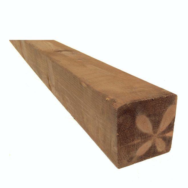 Treated Wood Brown - 6 in x 6 in x 12 ft | RONA