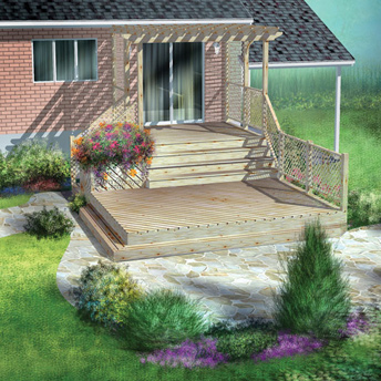 Build A Two Level Deck Construction Plans Rona