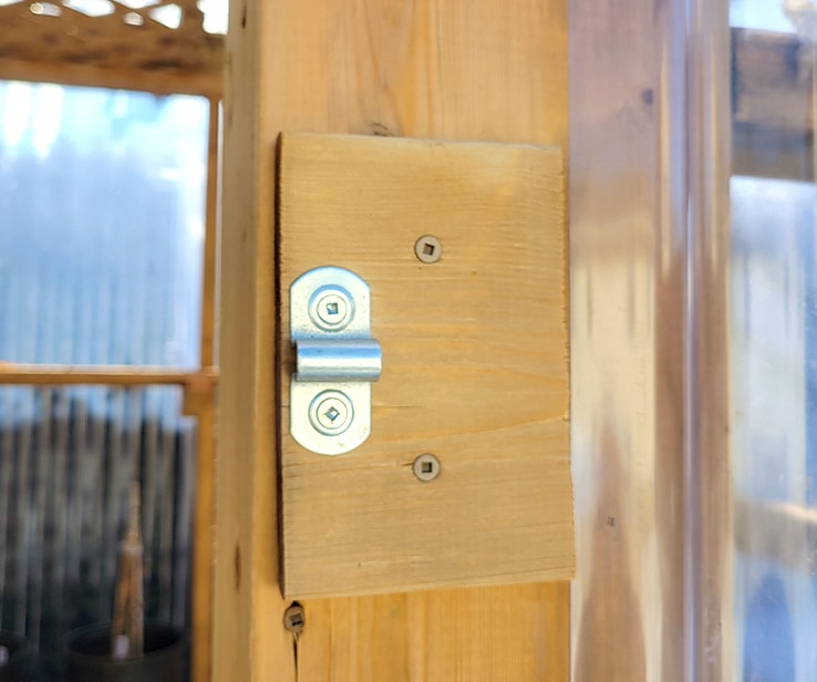 Lock on a wooden support