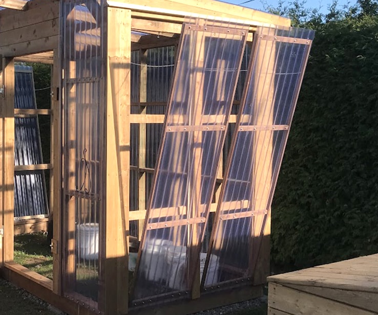 Greenhouse with open windows