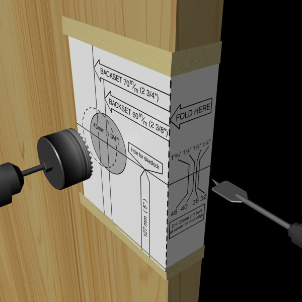 Install a handle and lockset for your exterior door
