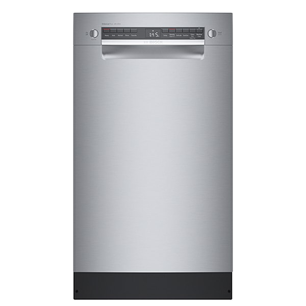 White compact dishwasher