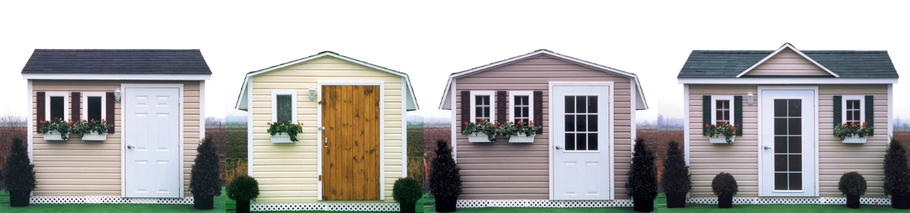 Different styles of backyard sheds