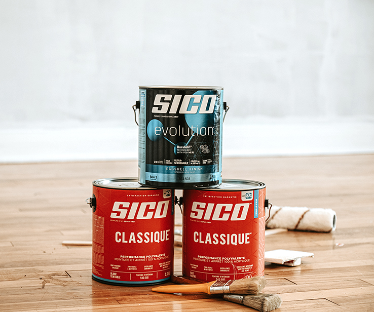 Cans of SICO paint