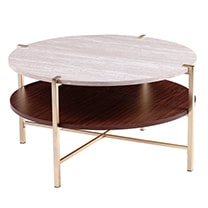 Low round coffee table