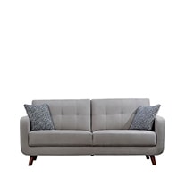 Light grey vintage-style love seat