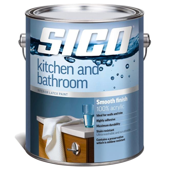 Can of kitchen and bathroom paint