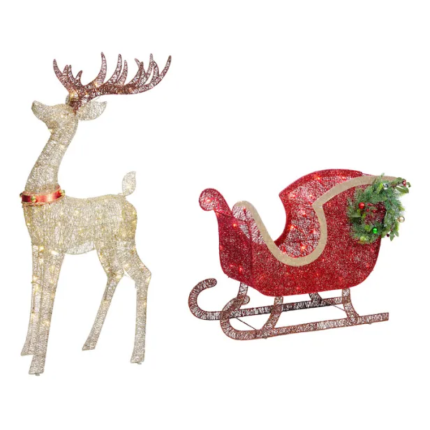 Jimmackey Decoration Noel Exterieur - Famille de Renne Lumineux