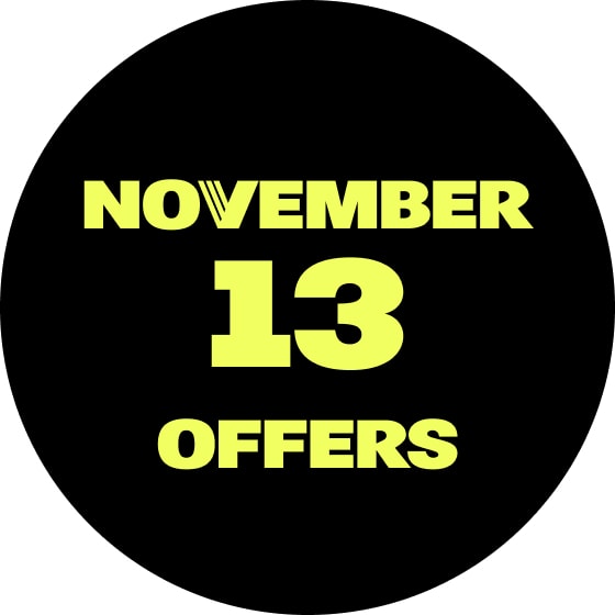 November 13 offers