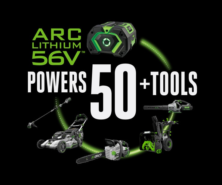 EGO ARC Lithium 56V battery powers 50+ tools