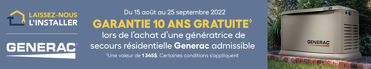 Génératrice de secours résidentielle Generac