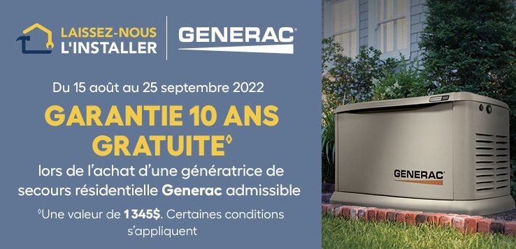 Génératrice de secours résidentielle Generac