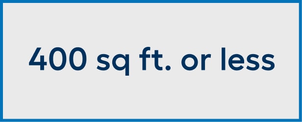 400 sq ft. or less Category