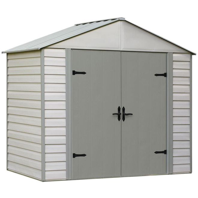 Garden Shed - 8' x 5' - Vinyl/Steel - Beige/Grey RONA