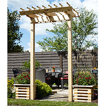 Build a cedar pergola arch 1 RONA