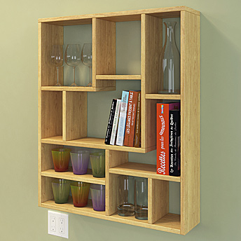 economical, this shelf unit measures 31 ¾" x 37 ¾" x 7" and is built 